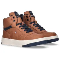 Tommy Hilfiger Sneaker, High Top Sneaker, Schnürboots mit seitlichem Logoflag Gr. 37, braun , 90671526-37