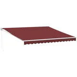 vidaXL Markise Manuell Weinrot 400x300 cm