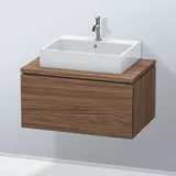 Duravit L-Cube 82x54,7cm, Nussb dkl., f Kons, 1 Auszug