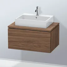 Duravit L-Cube 82x54,7cm, Nussb dkl., f Kons, 1 Auszug