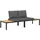 vidaXL Garten-Lounge-Set 2-tlg. schwarz