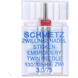 Schmetz Zwillings-Stick-Nadel 3 mm Stärke 75