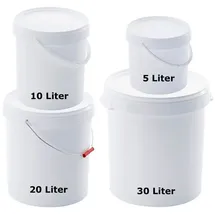 Webkaufhaus24 5 Liter Kunststoffeimer Plastikeimer Eimer mit Deckel und Henkel