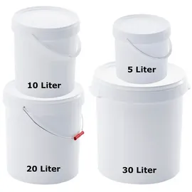 Webkaufhaus24 5 Liter Kunststoffeimer Plastikeimer Eimer mit Deckel und Henkel