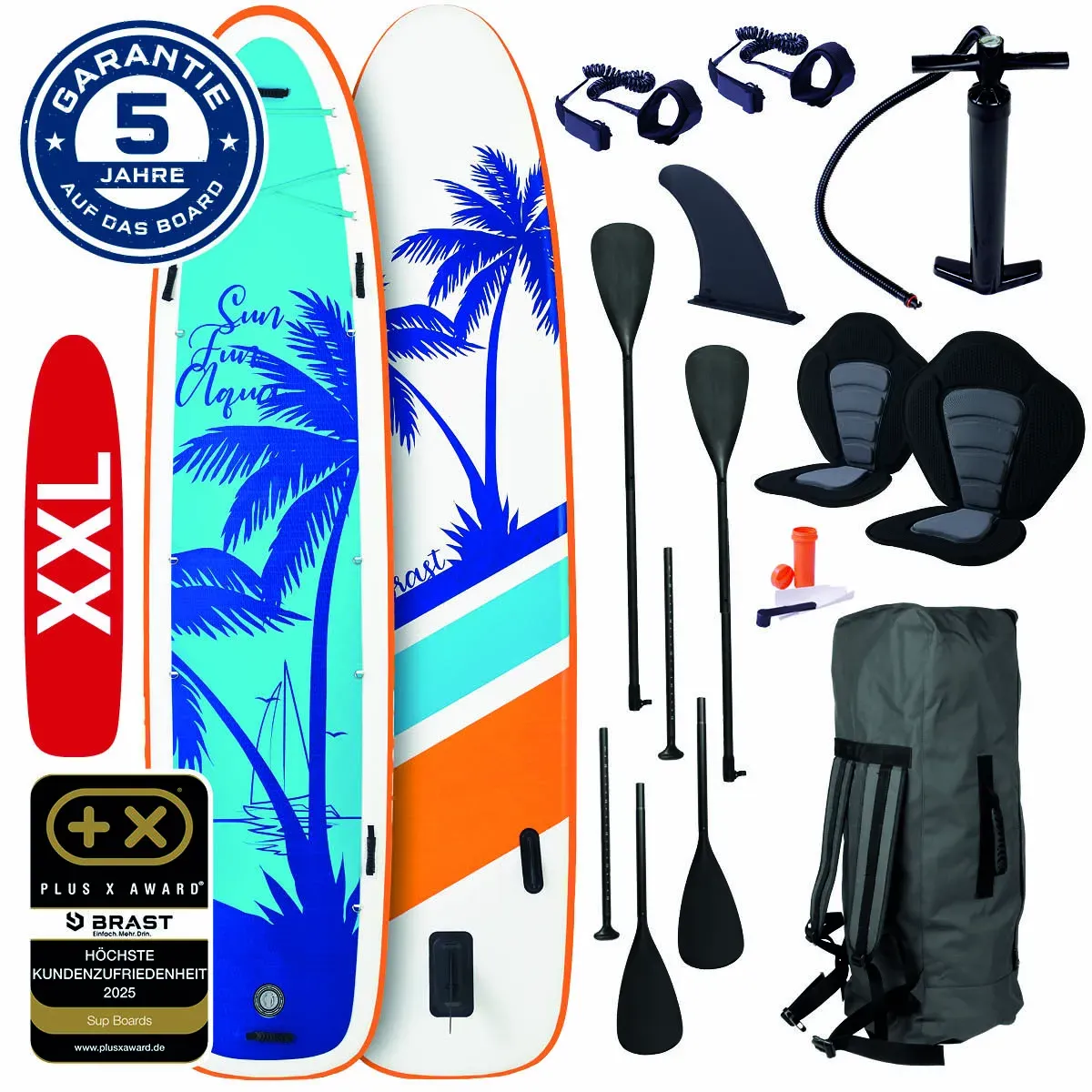 XXL SUP Board aufblasbar FAMILY HAWAII 370