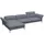 flexlux Ecksofa Salino, Funktionssofa mit Recamiere, Relaxsofa, Ecksofa, Sofa mit Arm- und Kopfteil-Verstellungen, Kaltschaum & Stahl-Wellen blau