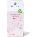 MYLILY® 10 Binden Wochenbett I Dermatologisch getestet & Ohne Duftstoffe | Für empfindliche Haut geeignet I Wöchnerinnen Einlagen | Auslaufsicher & Bequem