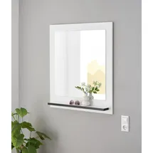 Home Affaire Garderobenspiegel Cantara, Spiegel in zwei Farben, modernes, zeitloses Design, universell einsetzbar, mit Ablagefläche, eckig, 79 cm breit weiß
