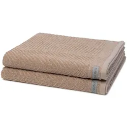 ROSS Smart Duschtuch-Set (2er-Set) Nougat Hellbraun