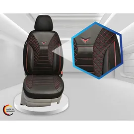 BREMER SITZBEZÜGE Schonbezüge SITZBEZÜGE für Mazda CX-30 Bj ab 2019 in Schwarz/Rote Naht PS802