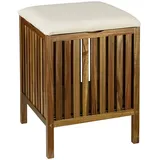 Wenko Bad- und Wohnhocker Mod. Fondi, aus massivem Akazienholz