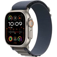 Apple Watch Ultra 2 GPS + Cellular 49 mm Titangehäuse natur, Alpine Loop blau S