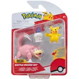Jazwares Pokémon PKW3056 Battle Figure Set-Lichtel, Pikachu, Flegmon