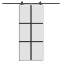 VidaXL Schiebetür mit Beschlag 90x205 cm Hartglas & Aluminium