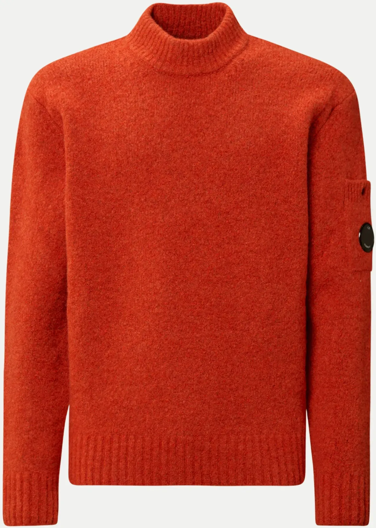 Mock Neck Pulli aus Lambswool Orange L