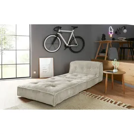 Home Affaire Loungesessel Pia Cord 106 x 82 x 125 cm Grau mit Kopfteil