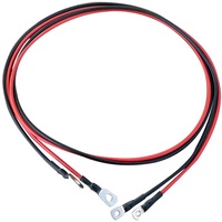ECTIVE Wechselrichter-Kabel – M6/M8, 1,5m, rot/schwarz, Kupfer, 6 mm2 - Batteriekabel, Kabel-Satz, Kabel für Wechselrichter 300W mit Ringösen für 12V Batterie, Versorgungsbatterie, Autobatterie