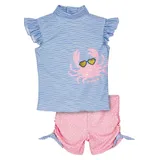 Playshoes Uv-schutz Bade-set Zweiteilig Schwimmshirt Badeshorts Badebekleidung, Krebs, 98-104