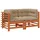 vidaXL Gartenecksofa Massives Kiefernholz braun