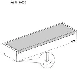 Hoesch Wanneneinstiegstufe 89220 Teakholz, 80x25,5x13,1cm