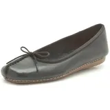 CLARKS Freckle Ice Ballerinas Black Leather 37 1/2