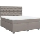 vidaXL Boxspringbett 180 x 200 cm Taupe