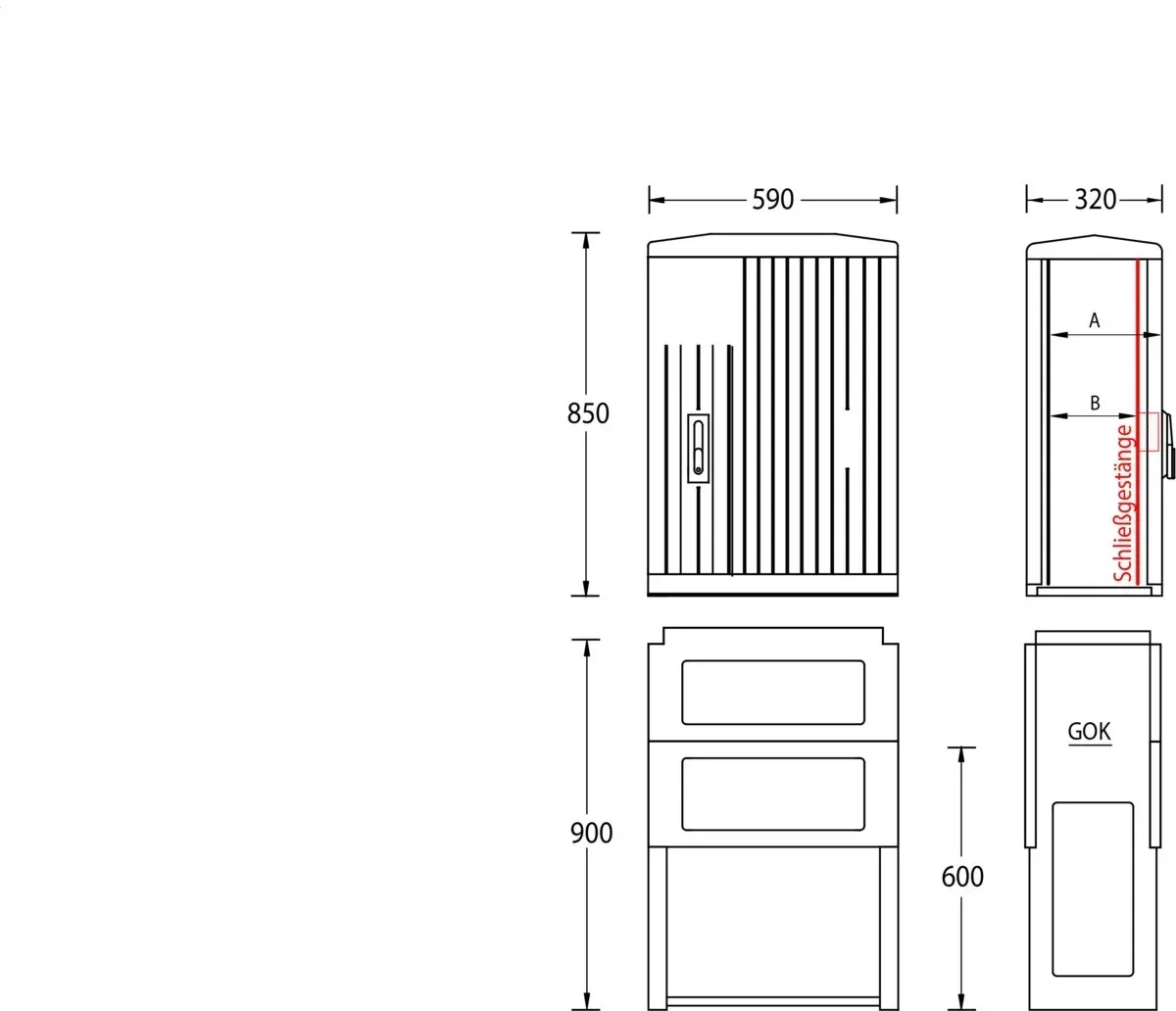 uesa Normschrank IP44 A070-850