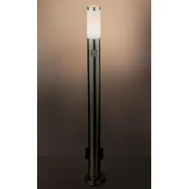 GLOBO Stehleuchte Edelstahl 7,6x110 cm inkl. Bewegungsmelder, App Steuerung, dimmbar, Smart RGB LED 8,5W 806Lm silber