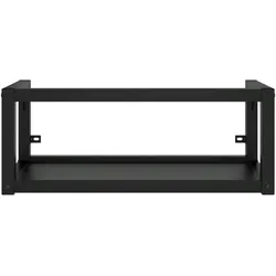 vidaXL Badezimmer Wand-Waschtischgestell Schwarz 79x38x31 cm Eisen