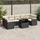 vidaXL Garten-Lounge-Set 8-tlg. schwarz