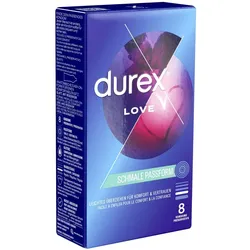 «Love» Kondome - 8 Stück, konturiert, befeuchtet (8 Kondome) 8 St
