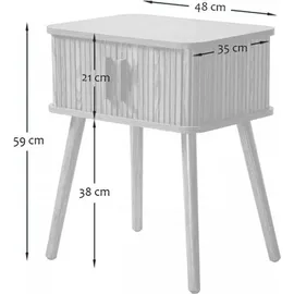 CaliCosy Nachtschrank Vintage 35 x 35 x 58,5 cm Braun
