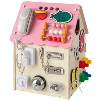 Costway Puppenhaus Spielhaus rosa