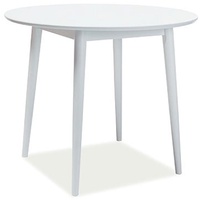 Feldmann-Wohnen Esstisch Larson, 90x90x75cm weiß runde Tischplatte weiß