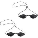 2 Stück Solarium Brille,UV & Infrarot Schutzbrille für Rotlichtlampe und Infrarotlampe,Augenschutz Solarium als Beauty Eye Protection Goggles für Sonnenbank,Lichttherapie und Schönheitsbehandlungen