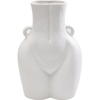 Kare Vase Donna, Weiß, Keramik, 27x40x16 cm, handgemacht, Dekoration, Vasen, Keramikvasen