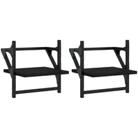 vidaXL Wandregal 30 x 25 x 30 cm Schwarz