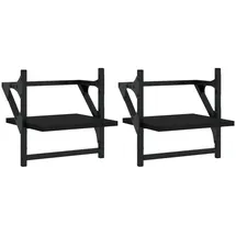 vidaXL Wandregal 30 x 25 x 30 cm Schwarz