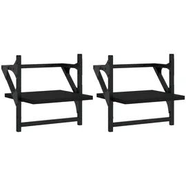vidaXL Wandregal 30 x 25 x 30 cm Schwarz