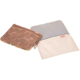 Lässig Casual Changing Organizer Wickeltasche Tasche Tinted Spots Braun Grün Neu