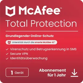 McAfee Total Protection 1 Jahr ESD DE Win Mac Android iOS