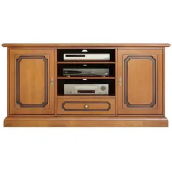 TV Unterschrank klassisch in Nussbaumfarben 133 cm breit