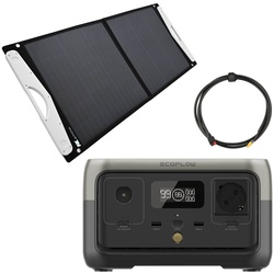 EcoFlow River 2 0% MwSt §12 III UstG 256Wh Powerstation mit 100W Solarpanel