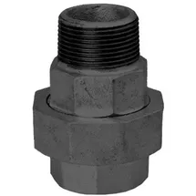 Schmidt, Hermann Hermann Schmidt Temperguss 331 Verschraubung 14331025 DN 25, 1", flach dichtend, IG/AG, schwarz