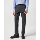 Wrangler 5-Pocket-Hose "GREENSBORO", Herren, Gr. 42, Länge 34, grau (charcoal), Web, Obermaterial: 59% Baumwolle, 26% Polyester, 14% Viskose, 1% Elasthan, regular fit lang, Hosen 5-Pocket-Hose, mit Reißverschluss