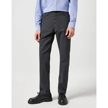 Wrangler 5-Pocket-Hose "GREENSBORO", Herren, Gr. 42, Länge 34, grau (charcoal), Web, Obermaterial: 59% Baumwolle, 26% Polyester, 14% Viskose, 1% Elasthan, regular fit lang, Hosen 5-Pocket-Hose, mit Reißverschluss
