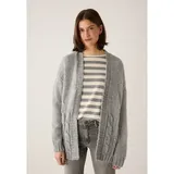 More & More Strickjacke mit Zopf grau 38