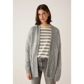 More & More Strickjacke mit Zopf grau 38