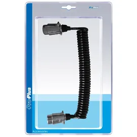 PRO PLUS Spiralkabel 4,5M Anhängerkabel 2x Stecker Verbindungskabel 7 polig Spiralleitung