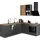 kochstation Winkelküche L-Form 240 x 180 cm grau
